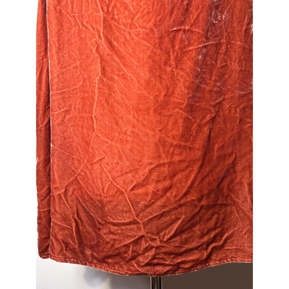 Sundance Hadley Velvet Silk Blend Lace Trim Camisole Top Rust Orange XL Boho - Picture 6 of 8
